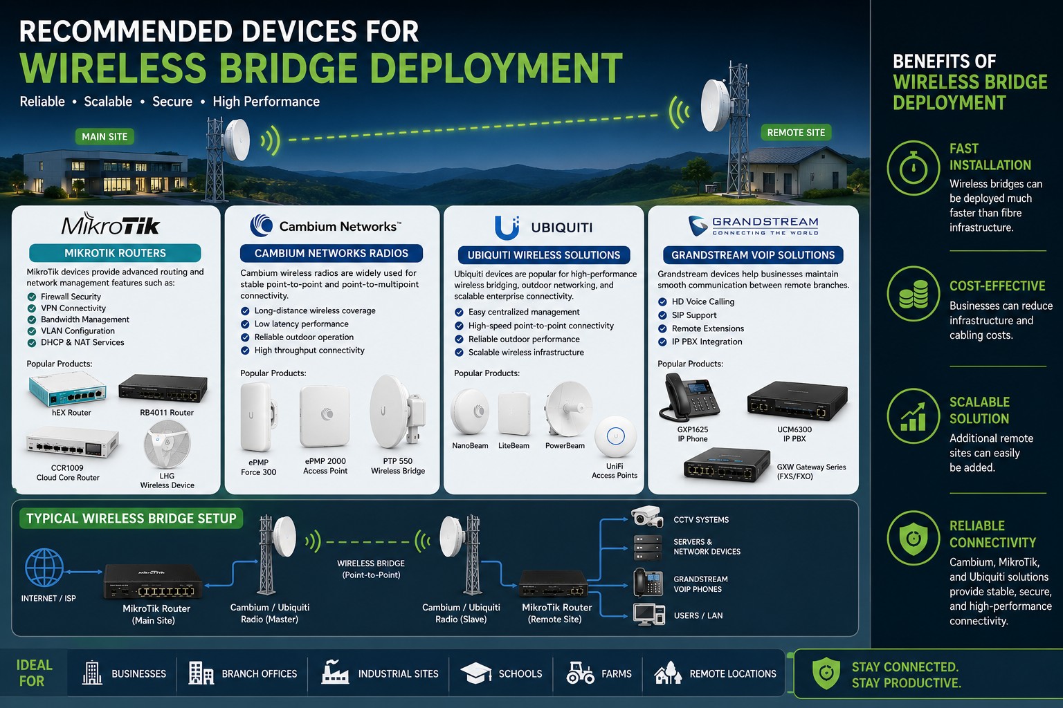 Benefits of Wireless Bridge Deployment